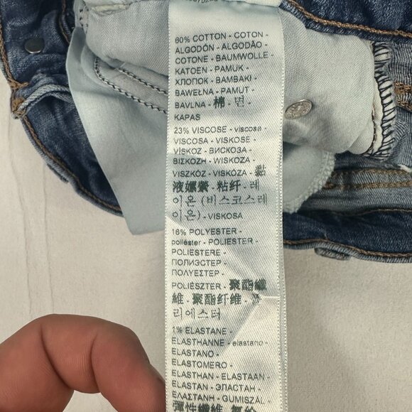 Levis Womens Boyfriend Fit Jeans W27 L27 Mid-Rise Blue Denim - Picture 6 of 7